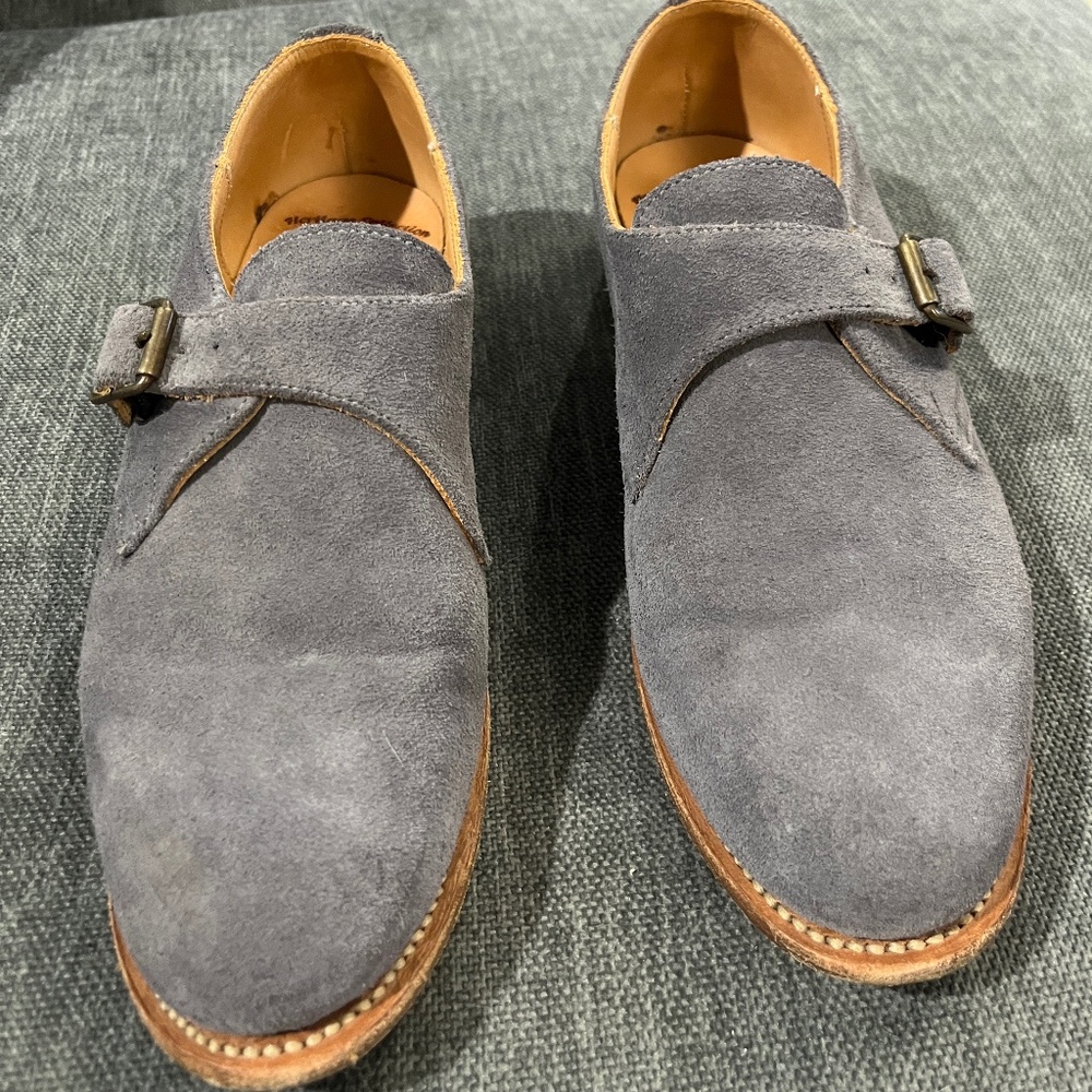 Ladies blue Monk Strap shoes
